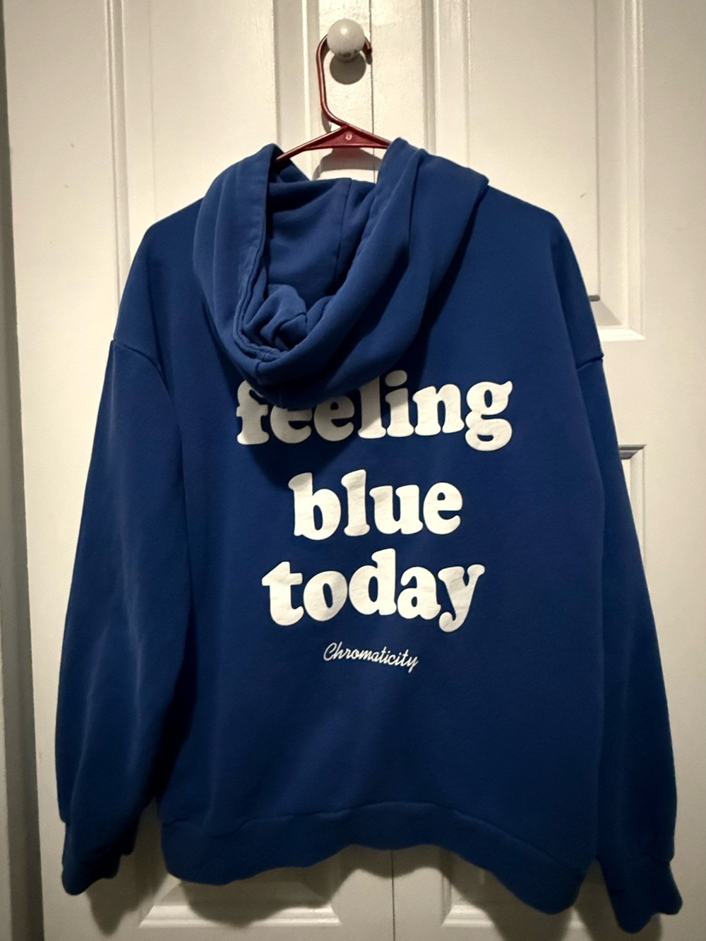 Feeling Blue Puff Print Hoodie